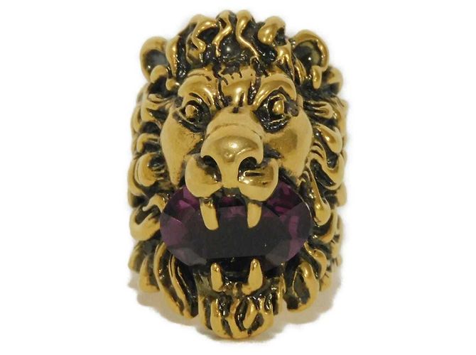 Anillo Gucci con banda de strass