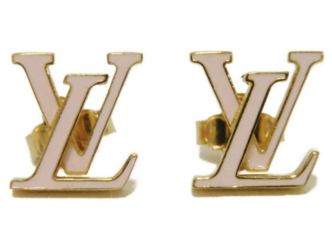 Boucles d'oreilles puces Louis Vuitton Gold