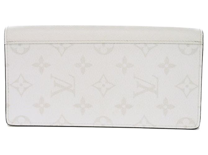 Louis Vuitton Long Wallet in White Taiga Leather