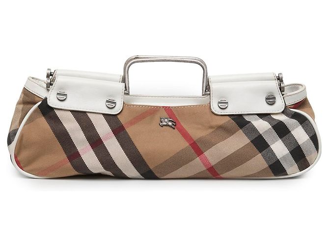 Burberry Brown Supernova Check Canvas Handtasche