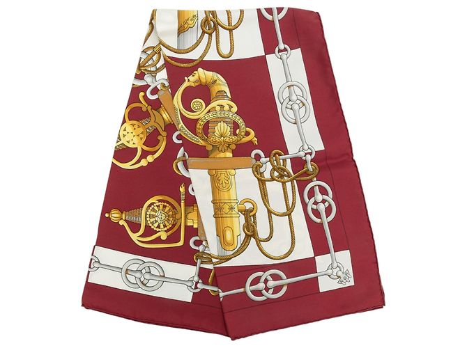 Hermès Red Cliquetis Seidentuch 90
