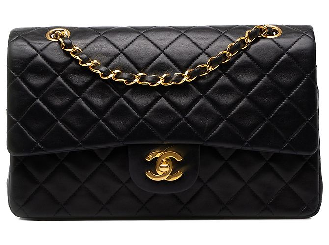 Chanel Black Medium Classic Lambskin Double Flap