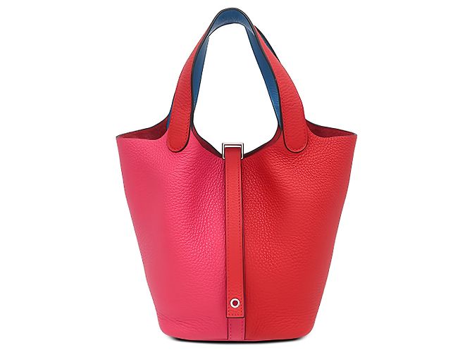 Hermès Red Bicolor Clemence Picotin Lock 18