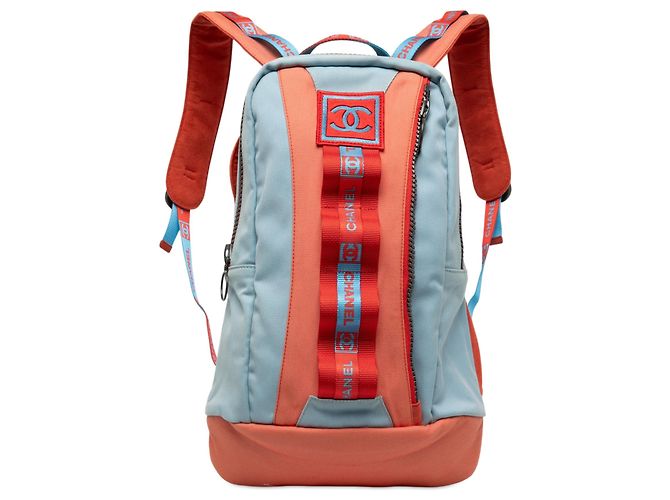 Chanel Blue CC Bicolor Canvas Sport Line Backpack