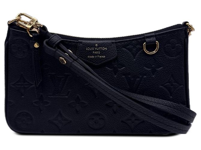 Louis Vuitton Black Monogram Empreinte Easy Pouch On Strap