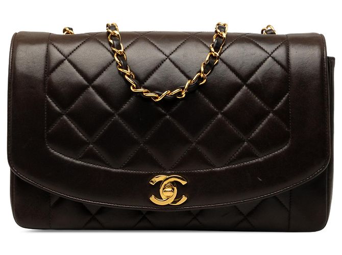Chanel Black Medium Lambskin Diana Flap