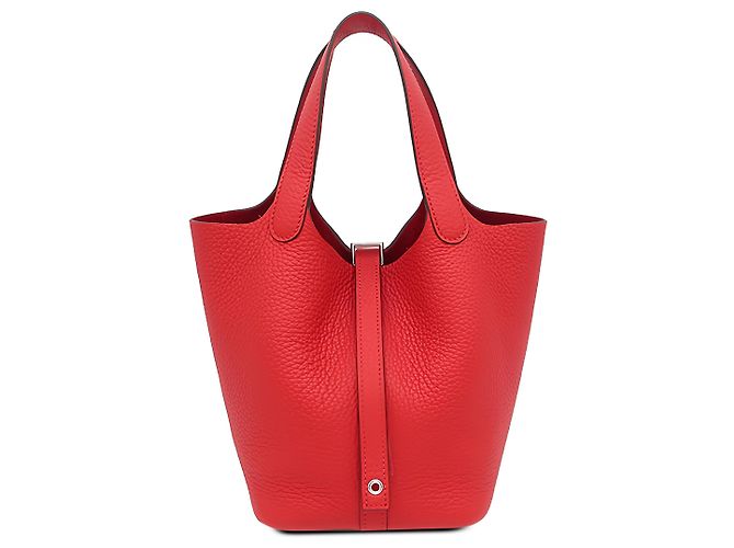 Hermès Red Clemence Picotin Lock 18