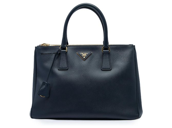 Sac à main Prada Blue Medium Saffiano Lux Galleria Double Zip Satchel