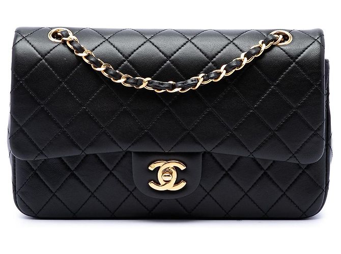 Chanel Black Medium Classic Lambskin Double Flap