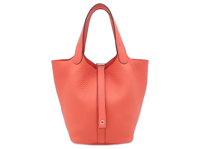Hermès Orange Clemence Picotin Lock 18