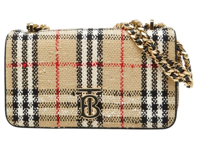Bolsa de Ombro Laura Small Chain Nova Check da Burberry
