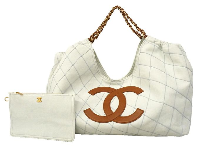 Saco Tote Chanel em Denim Azul