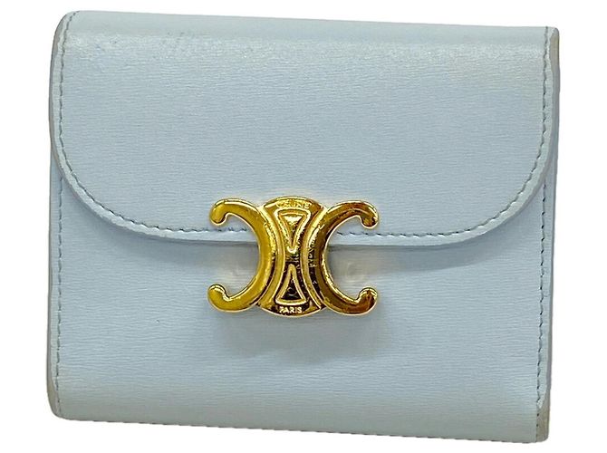 Céline Celine Triomphe Leder Tri-fold Geldbörse