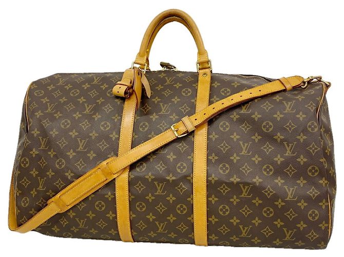 Keepall Borsa Boston Louis Vuitton Marrone