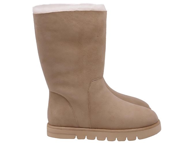 Botte Cozy Boot Stuart Weitzman en daim Tan