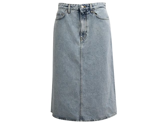 Falda midi de denim Totême en algodón azul