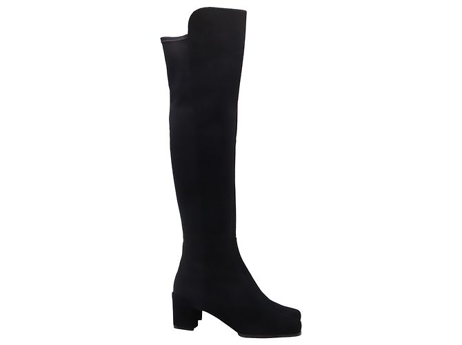 Stuart Weitzman Gillian 60 Over-The-Knee Boots in Black Suede