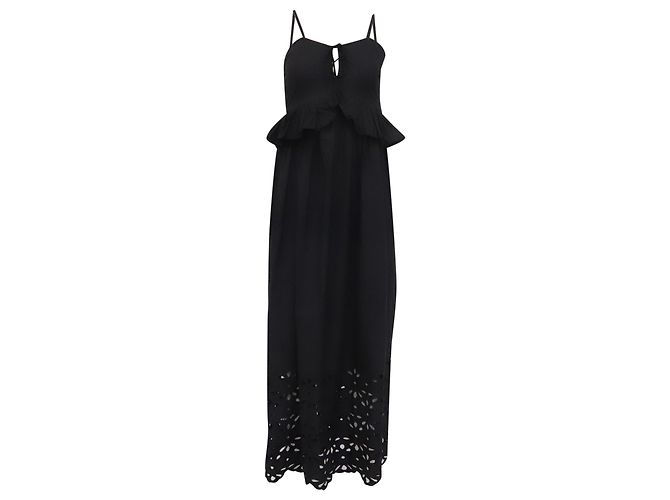 Autre Marque Abito maxi Reyna Caroline Constas in cotone nero