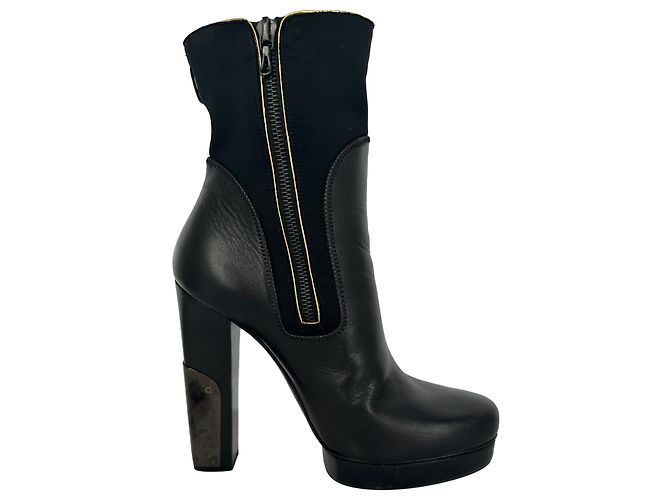 Bottines Lanvin en cuir noir