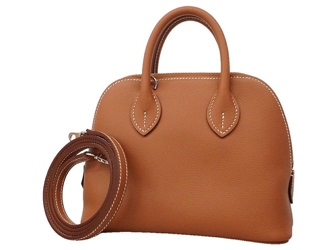 Hermès Borsa Hermes Bolide 1923 Mini Evercolor Gold