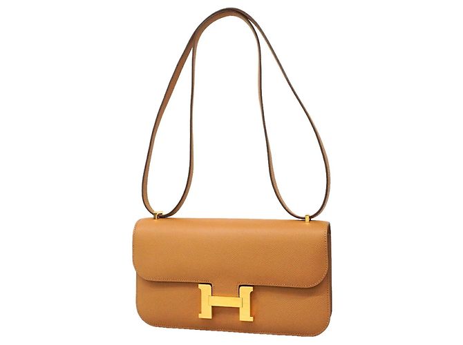 Hermès Bolsa de ombro Hermes Constance Elan em couro Epsom marrom