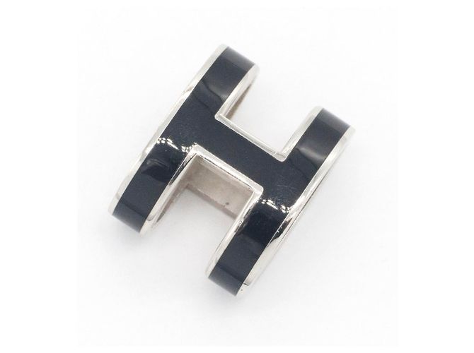 Hermès Collana con pendente Hermes Black Silver Pop H