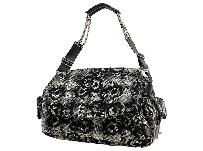 Borsa a tracolla Chanel 2.55 Chain Tweed