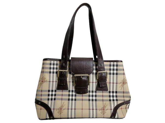 Burberry Nova Check Brown Tote/Shoulder Bag