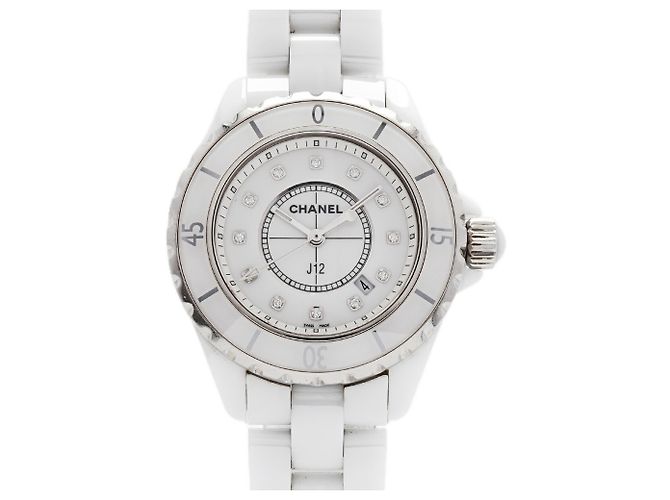 Orologio da donna Chanel J12 12P Diamond White Dial