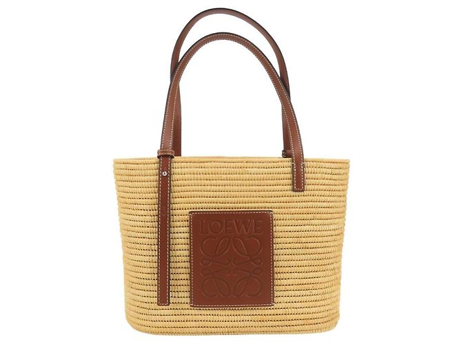 Loewe Tote Bag aus Raffia und Leder