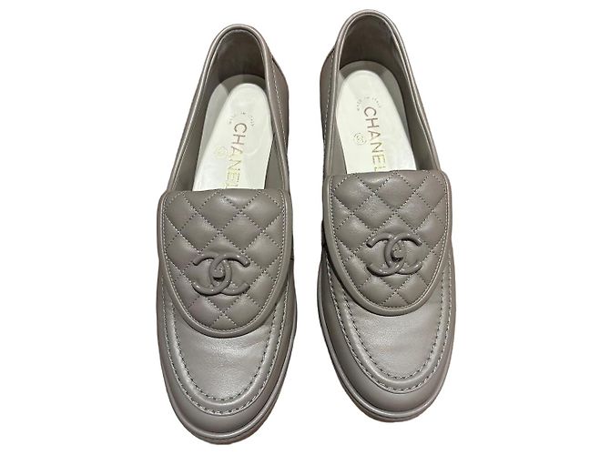 Chanel Quilted Leather CC Loafers