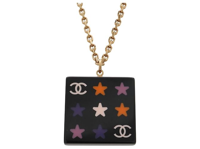 Chanel Square Coco Mark Star Halskette Anhänger