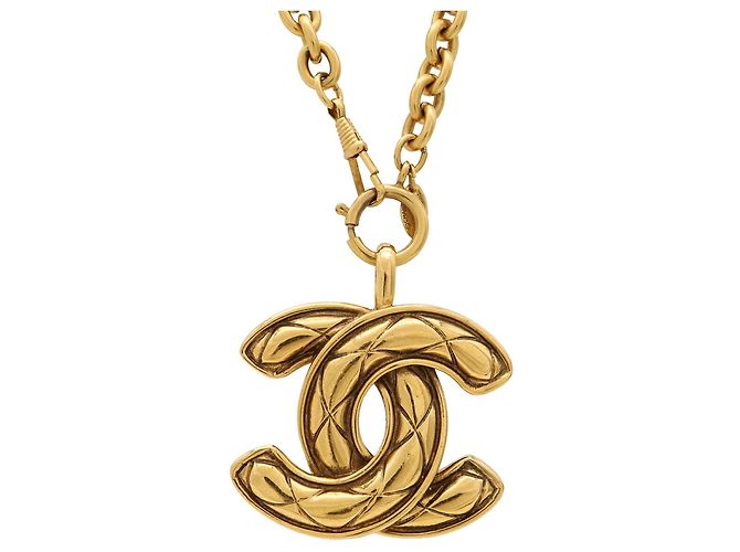 Collier à chaîne Chanel Coco Mark Matelassé