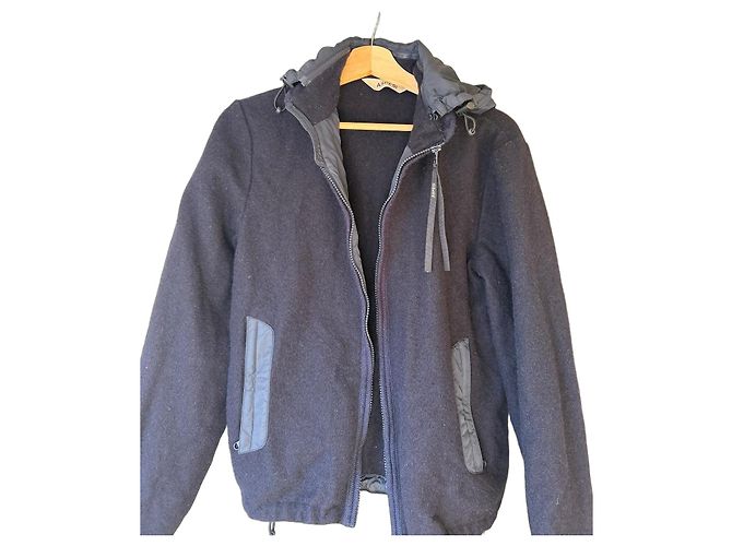Aspesi Herren Wolljacke mit Nylon-Details