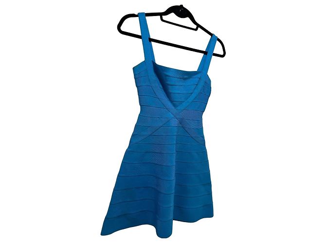 Herve Leger Abito Bandage Blu
