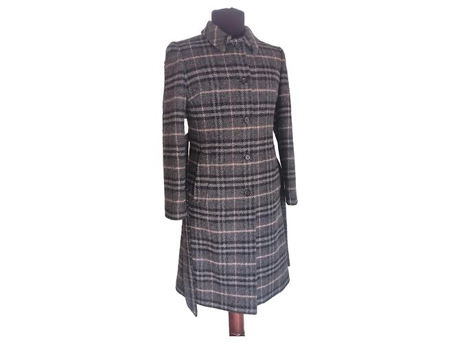 Burberry Wollmantel mit Karomuster