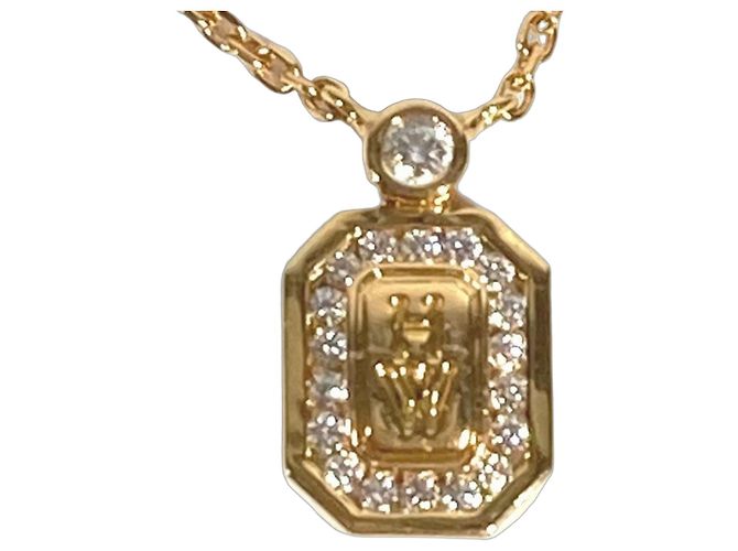 Colar de corrente Harry Winston em ouro 18K e diamantes