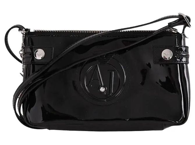 Mini bolso Armani Jeans negro de charol