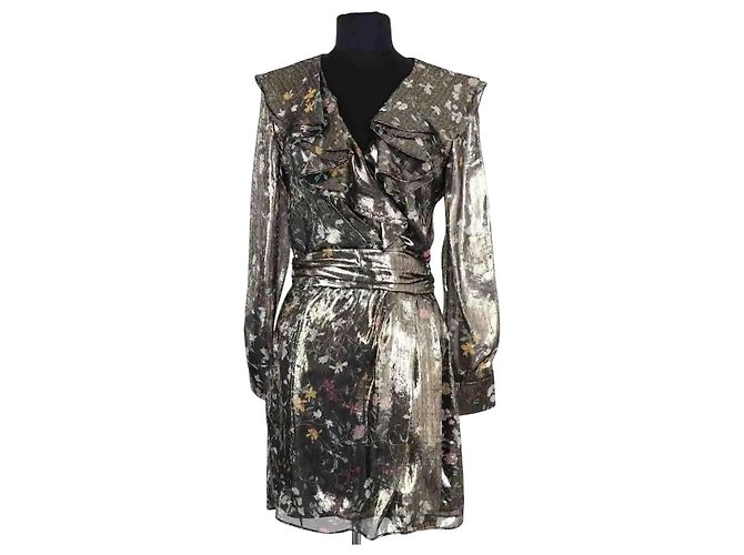 Vestido de seda dourado Altuzarra