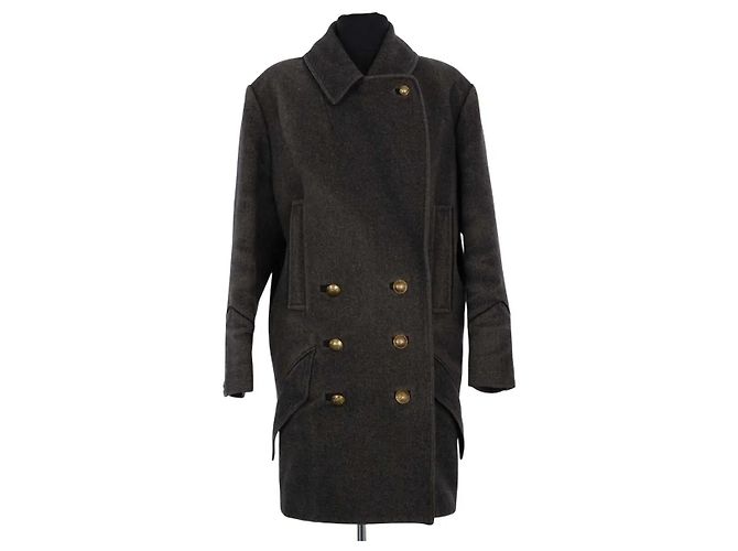 Isabel Marant Wollmantel anthrazit