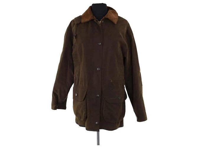 Barbour Mantel aus Wildleder Khaki