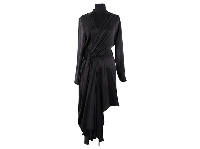 Balenciaga Kleid aus Seide Schwarz