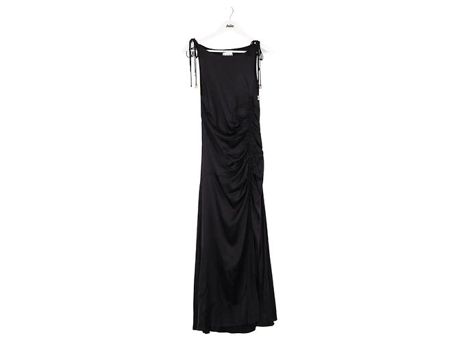 Ganni Kleid aus schwarzer Viskose