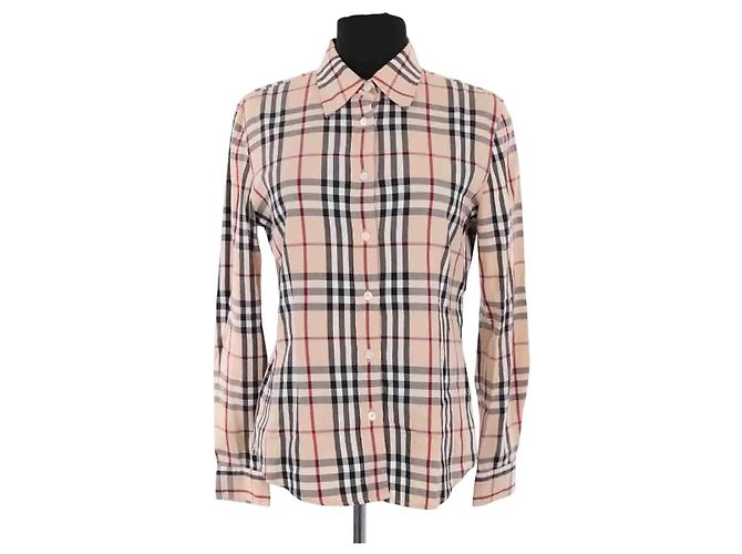 Camisa Burberry castanha de algodão
