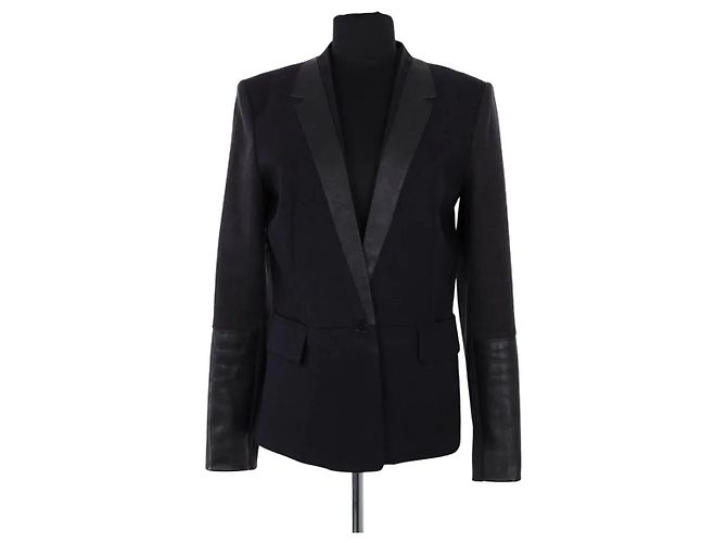 Blazer Maje in lana blu navy