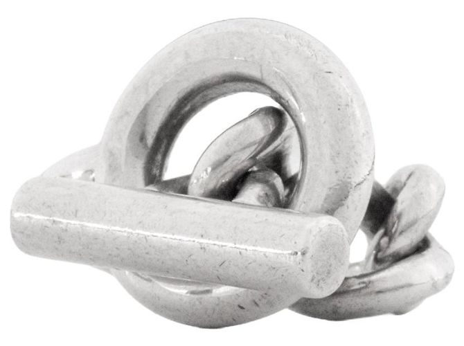 HERMÈS - Anello Croisette GM Hermès in argento (T49)