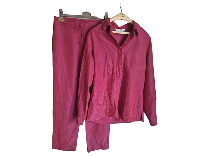 Max Mara Conjunto de Tailleur em Seda MaxMara Rosa