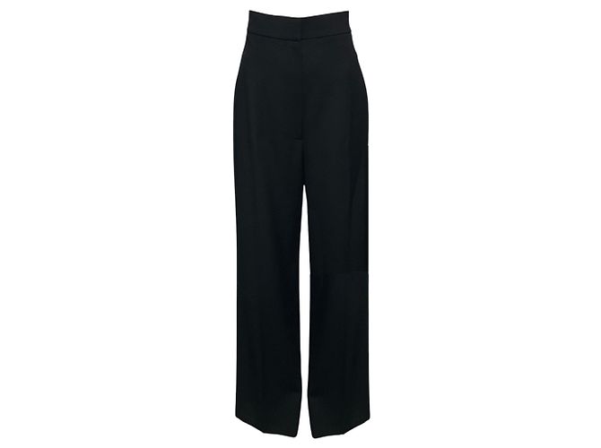 Pantaloni Alexander McQueen neri a vita alta e gamba larga
