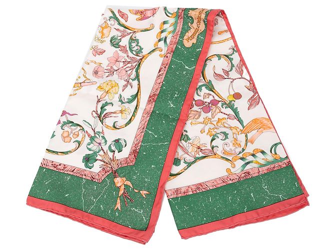 Lenço de seda Hermès Pierres D Orient Et D Occident Branco 90
