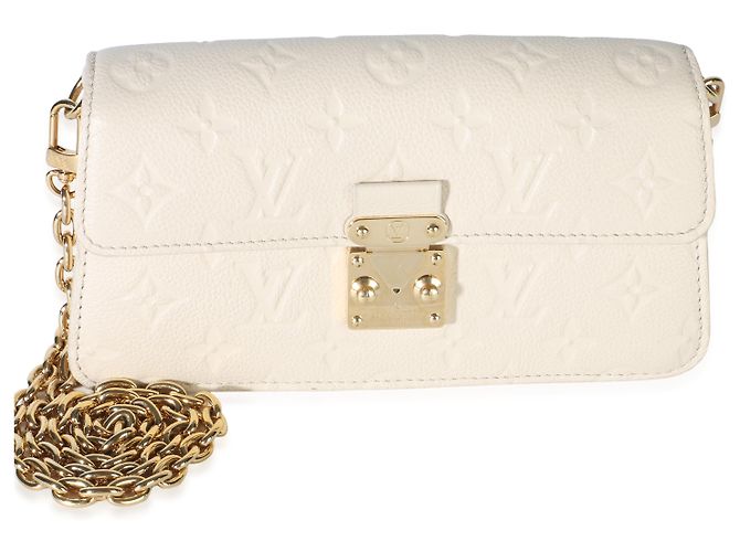 Louis Vuitton Cream Monogram Empreinte Metis Wallet On Chain